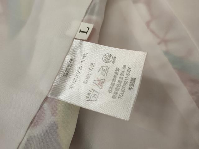 平和屋着物●小振袖　二尺袖　草花文　黒地　洗える着物　AABG6625cs