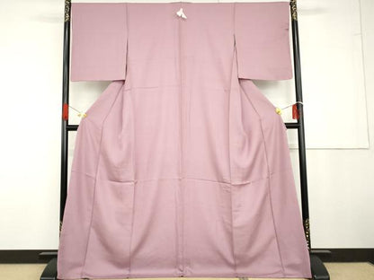 平和屋着物●上質な色無地　菖蒲色　正絹　逸品　未使用　AABG6629cs