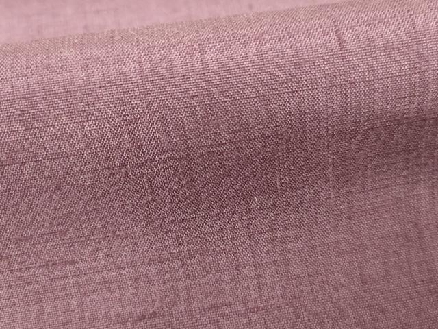 平和屋着物●結城紬　色無地　京紫色　正絹　逸品　AABG6636cs