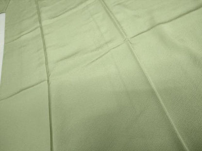 平和屋着物●上質な色無地　若菜色　ますいわ屋扱い　正絹　逸品　未使用　AABG6637cs