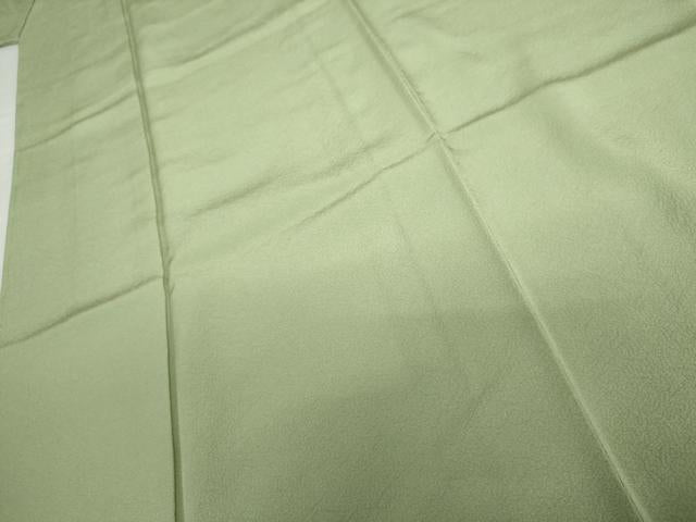 平和屋着物●上質な色無地　若菜色　ますいわ屋扱い　正絹　逸品　未使用　AABG6637cs