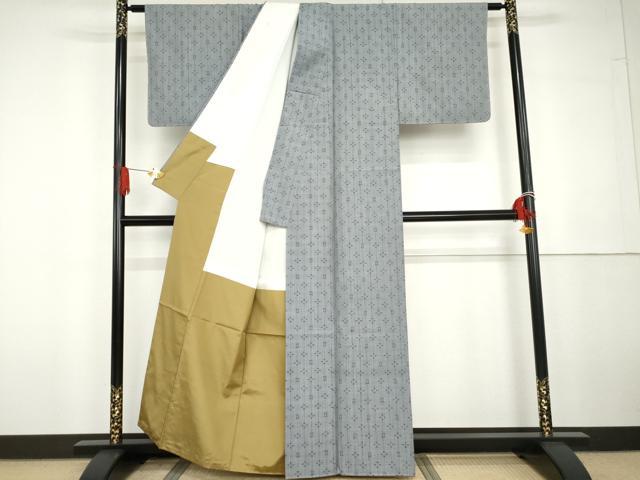 平和屋着物●上質な紬　舞花文　正絹　逸品　未使用　AABG6645cs