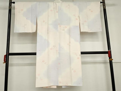 平和屋着物●長襦袢　袷　芝花文　暈し染め　正絹　逸品　AABG6648cs