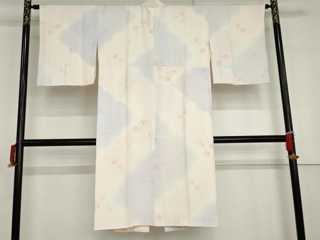 平和屋着物●長襦袢　袷　芝花文　暈し染め　正絹　逸品　AABG6648cs