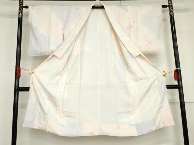 平和屋着物●長襦袢　袷　芝花文　暈し染め　正絹　逸品　AABG6648cs