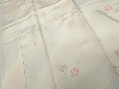 平和屋着物●長襦袢　袷　芝花文　暈し染め　正絹　逸品　AABG6648cs