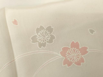 平和屋着物●長襦袢　袷　芝花文　暈し染め　正絹　逸品　AABG6648cs