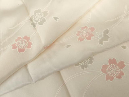 平和屋着物●長襦袢　袷　芝花文　暈し染め　正絹　逸品　AABG6648cs