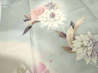 平和屋着物●訪問着　作家物　枝花文　暈し染め　正絹　逸品　AABG6649cs