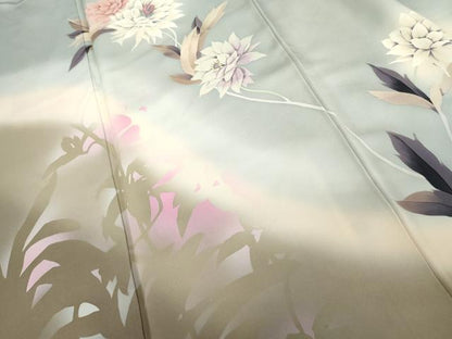 平和屋着物●訪問着　作家物　枝花文　暈し染め　正絹　逸品　AABG6649cs