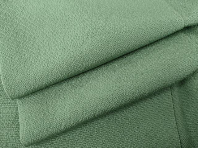 平和屋着物●上質な色無地　若竹色　正絹　逸品　AABG6652cs