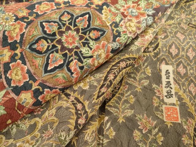 平和屋着物●二代目更甚　江戸更紗　訪問着　更紗花鳥文　正絹　逸品　AABG6663cs