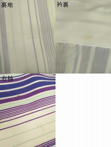 平和屋着物●小振袖　二尺袖　間道　洗える着物　AABG6669cs