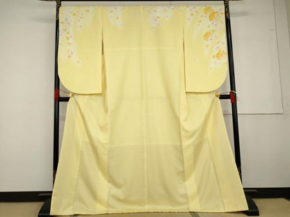 平和屋着物●小振袖　二尺袖　舞花文　暈し染め　金彩　AABG6694cs