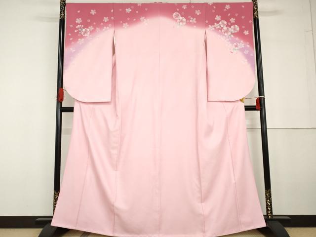 平和屋着物●小振袖　二尺袖　舞花文　暈し染め　正絹　逸品　AABG6698cs
