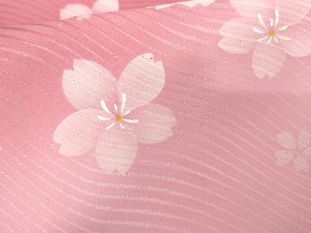 平和屋着物●小振袖　二尺袖　舞花文　暈し染め　正絹　逸品　AABG6698cs