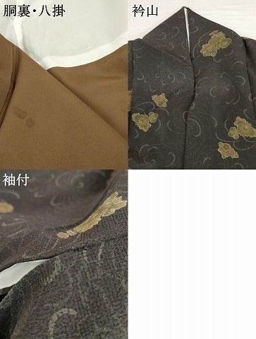 平和屋着物●撫松庵　小紋　鹿の子草花文　菊　洗える着物　AABG6709cs
