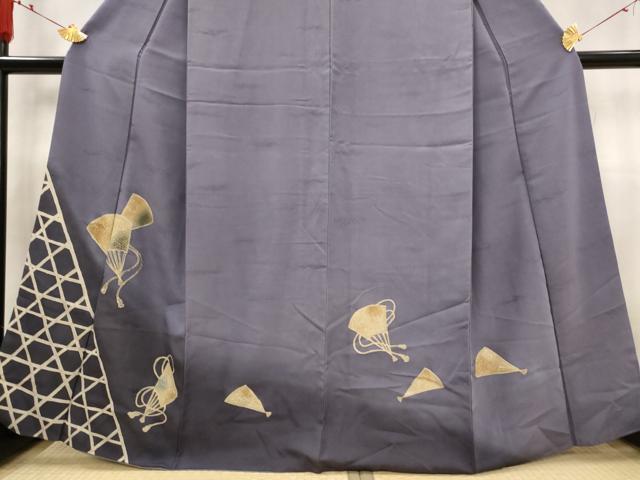 平和屋着物■訪問着　舞扇文　暈し染め　金彩　正絹　逸品　AABG6723st