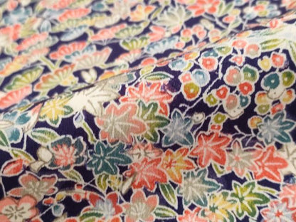 平和屋着物■上質な小紋　草花尽くし　正絹　逸品　AABG6726st