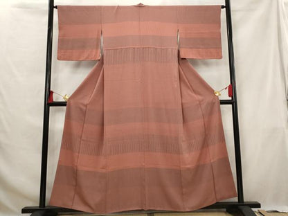 平和屋着物■訪問着　横段文　正絹　逸品　AABG6744st