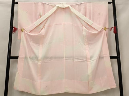 平和屋着物■長襦袢　無双仕立て　枝花文　暈し染め　正絹　逸品　AABG6748st