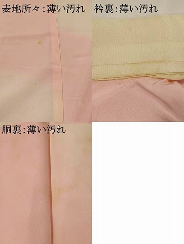 平和屋着物■長襦袢　無双仕立て　枝花文　暈し染め　正絹　逸品　AABG6748st