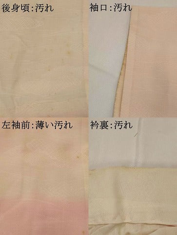 平和屋着物■長襦袢　無双仕立て　雲取り地紋　暈し染め　正絹　逸品　AABG6749st