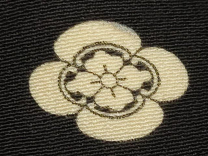 平和屋着物■豪華黒留袖　刺繍　草花文　暈し染め　金彩　正絹　逸品　AABG6756st