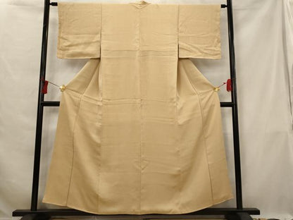 平和屋着物■無地絵羽訪問着　幾何学地紋　伽羅色　正絹　逸品　AABG6758st