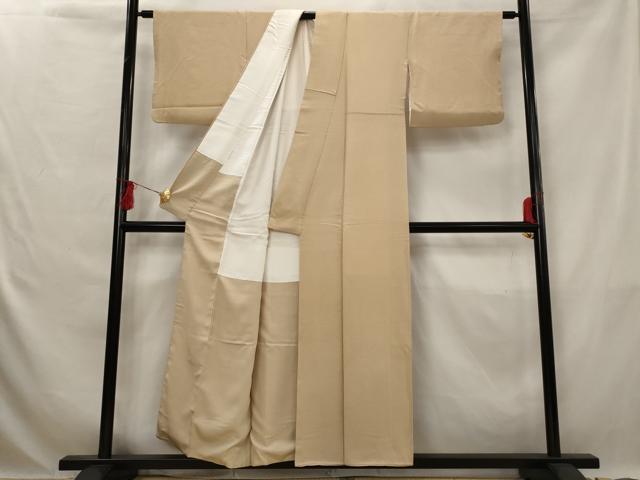 平和屋着物■上質な色無地　紋意匠　伽羅色　正絹　逸品　AABG6764st