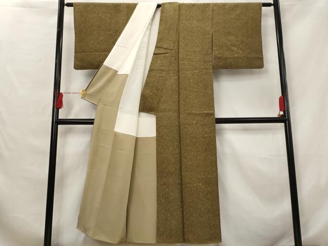 平和屋着物■上質な小紋　草花文　正絹　逸品　AABG6785st