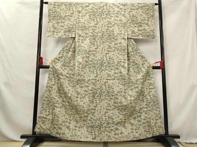 平和屋着物■上質な紬 笹竹文 正絹 逸品 AABG6787st