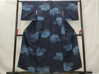 平和屋着物■上質な紬 雲取り文 正絹 逸品 AABG6792st