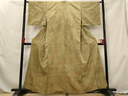 平和屋着物■訪問着 紬地 花丸文 正絹 逸品 AABG6805st