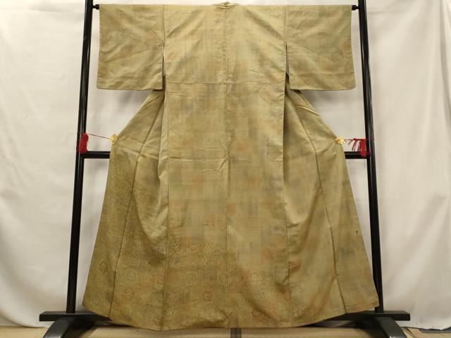 平和屋着物■訪問着 紬地 花丸文 正絹 逸品 AABG6805st