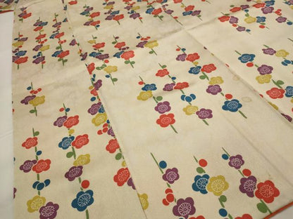 平和屋着物■上質な小紋 枝梅文 正絹 逸品 AABG6806st