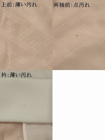 平和屋着物■長襦袢　無双仕立て　花菱地紋　虹色　正絹　逸品　AABG6821st