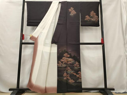 平和屋着物■訪問着 風景文 暈し染め 金彩 正絹 逸品 AABG6830st