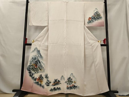 平和屋着物■訪問着 樹林文 暈し染め 正絹 逸品 AABG6831st