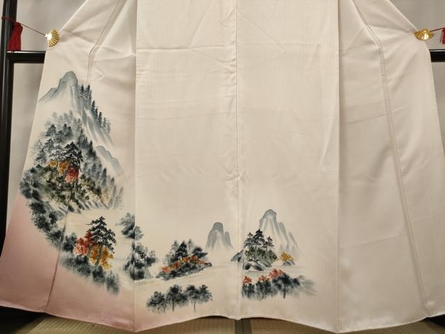 平和屋着物■訪問着 樹林文 暈し染め 正絹 逸品 AABG6831st