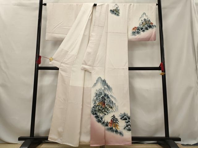 平和屋着物■訪問着 樹林文 暈し染め 正絹 逸品 AABG6831st