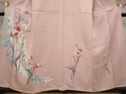 平和屋着物■訪問着　草花文　正絹　逸品　AABG6833st