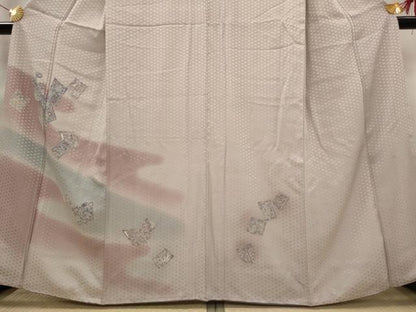 平和屋着物■訪問着 冊子花文 暈し染め 正絹 逸品 AABG6835st
