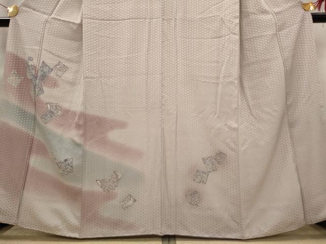 平和屋着物■訪問着 冊子花文 暈し染め 正絹 逸品 AABG6835st