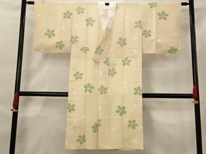 平和屋着物■長襦袢　無双仕立て　舞桜文　正絹　逸品　AABG6840st