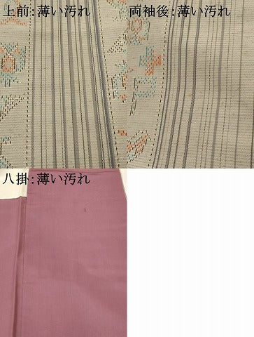平和屋着物■上質な紬　花鳥間道　正絹　逸品　AABG6867st