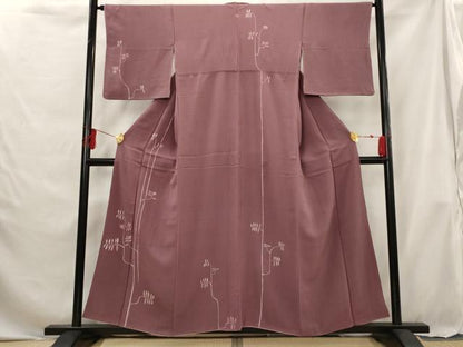 平和屋着物■訪問着 枝葉文 正絹 逸品 AABG6895st