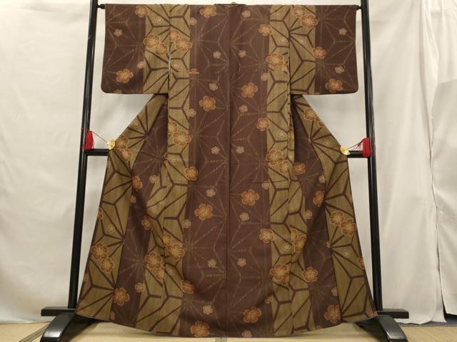 平和屋着物■小紋　舞花文　暈し染め　洗える着物　AABG6916st