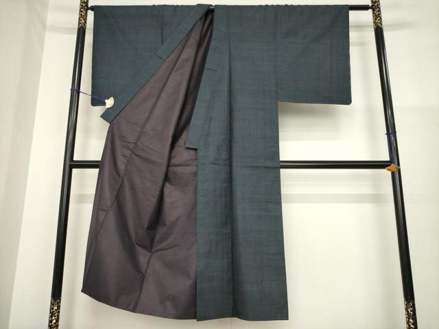 平和屋着物●男性　本場大島紬　アンサンブル　長襦袢(袷)セット　100亀甲　総詰め　正絹　逸品　AABG6921ck