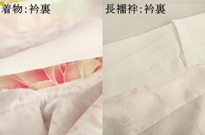 平和屋着物●小振袖・長襦袢(無双仕立て)セット　花尽くし　金彩　洗える着物　AABG6925ck